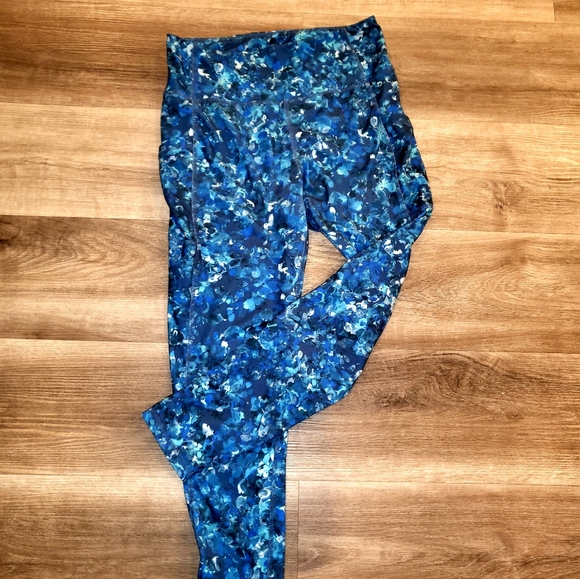 💙 Laundry by Shelli Segal blue leggings blossom - Picture 4 of 13